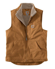 Carhartt Outerwear S / Carhartt Brown Carhartt - Men's Sherpa-Lined Mock Neck Vest