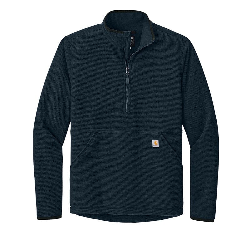 Carhartt Outerwear S / Navy Carhartt - Men's Textured 1/2-Zip Fleece Jacket