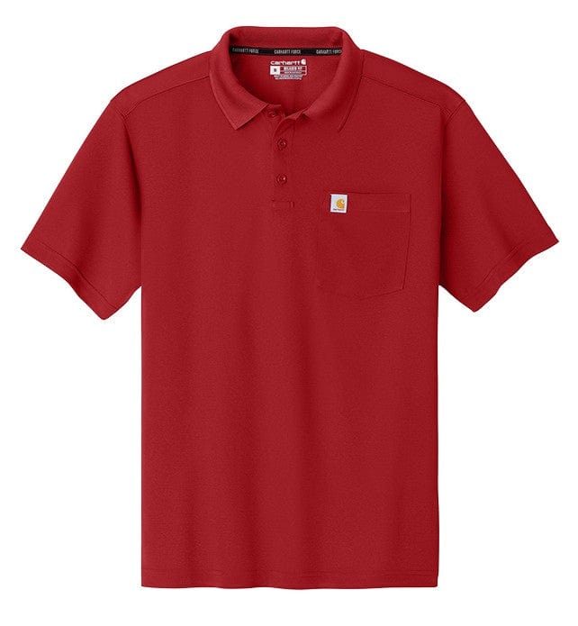 Carhartt Polos S / Crimson Red Carhartt - Men's Force® Snag-Resistant Pocket Polo