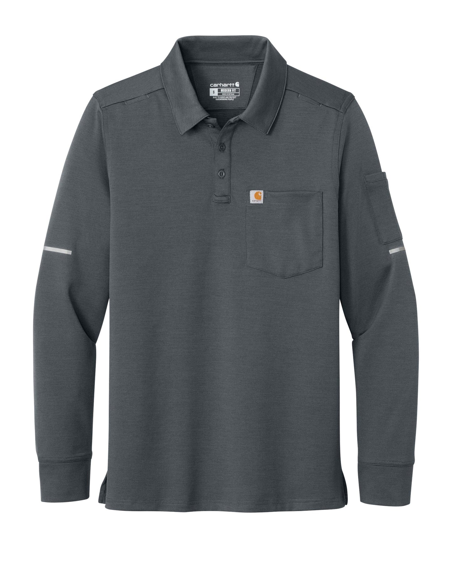 Carhartt Polos S / Pewter Carhartt - Men’s FLD & RSCU Long Sleve Polo