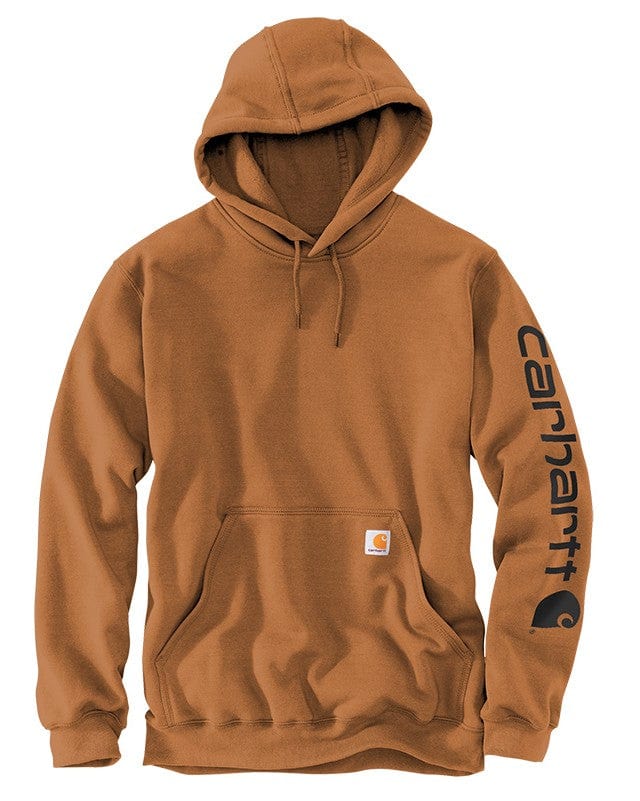 Carhartt Sweatshirts S / Carhartt Brown Carhartt - Men's Midweight Hooded Logo Sweatshirt