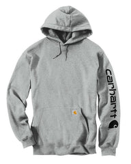 Carhartt Sweatshirts S / Heather Grey Carhartt - Men's Midweight Hooded Logo Sweatshirt