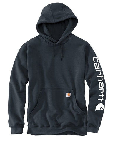 Carhartt Men s Midweight Loose Fit Hooded Logo Sweatshirt Threadfellows