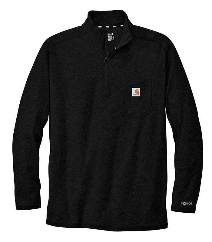 Carhartt T-shirts S / Black Carhartt - Men's 1/4-Zip Long Sleeve T-Shirt
