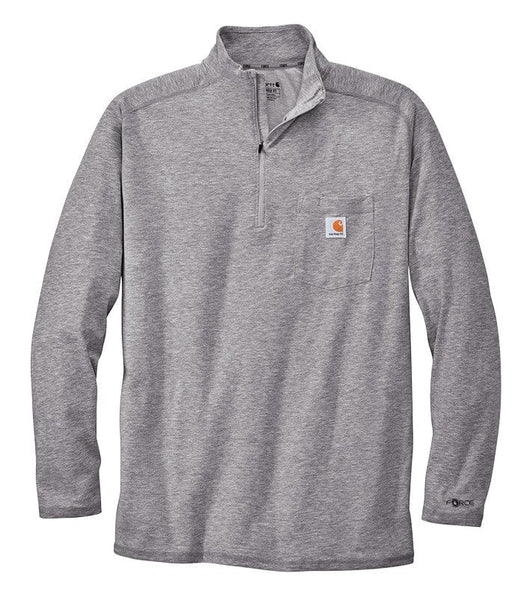 Carhartt T-shirts S / Heather Grey Carhartt - Men's 1/4-Zip Long Sleeve T-Shirt