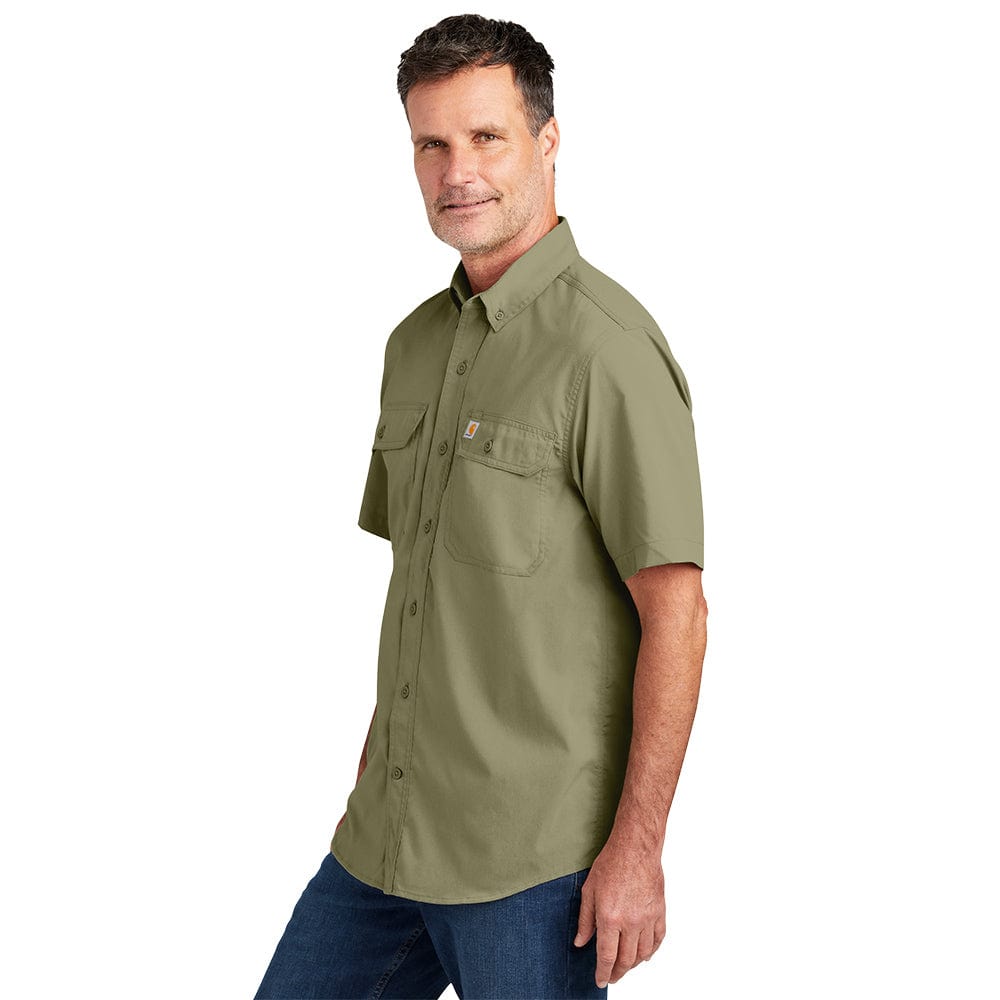 Carhartt Men's Shirt Casual Short Sleeve Rugged Flex Relaxed Fit