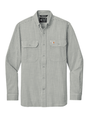Carhartt Woven Shirts S / Check Steel Malt Carhartt - Men's Rugged Flex® Plaid Long Sleeve Shirt