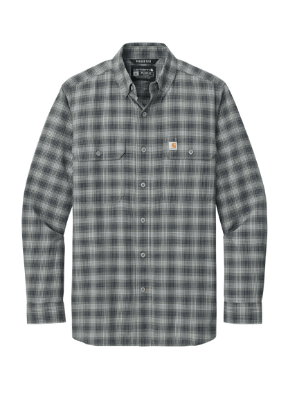 Carhartt Woven Shirts S / Plaid Steel Navy Carhartt - Men's Rugged Flex® Plaid Long Sleeve Shirt