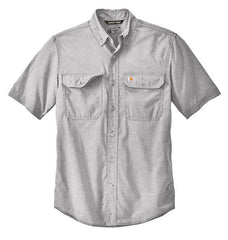 Carhartt Woven Shirts S / Steel Carhartt - Men's Solid Short Sleeve Shirt