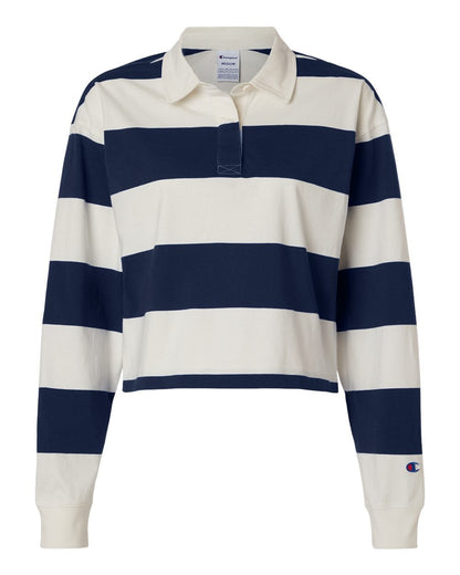 Champion Polos XS / Athletic Navy/Cream Champion - Women's Mid-Length Rugby Polo