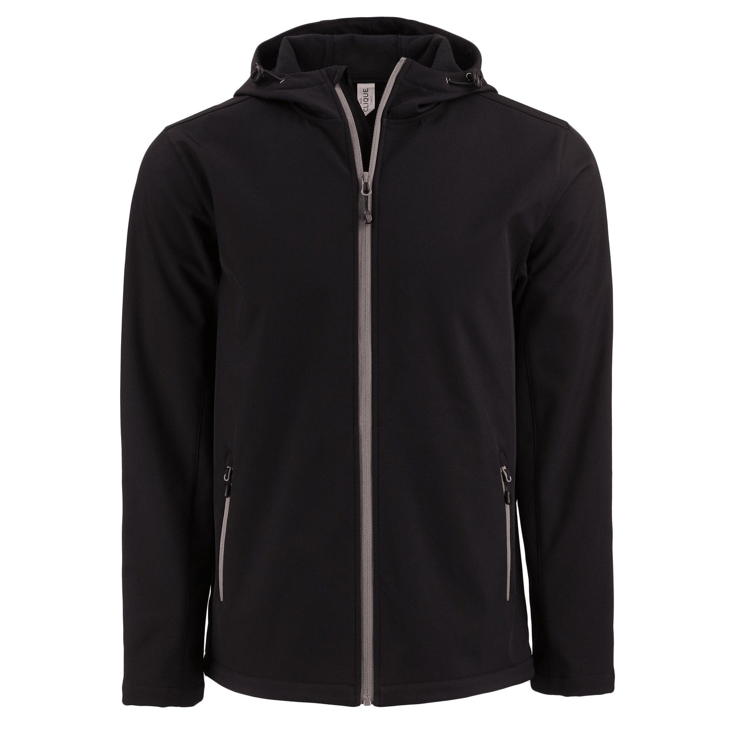 Clique by Cutter & Buck Outerwear S / Black/Pure Slate Clique by Cutter & Buck - Men's Tempo Recycled Softshell Hooded Jacket