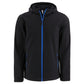 Clique by Cutter & Buck Outerwear S / Black/Royal Blue Clique by Cutter & Buck - Men's Tempo Recycled Softshell Hooded Jacket