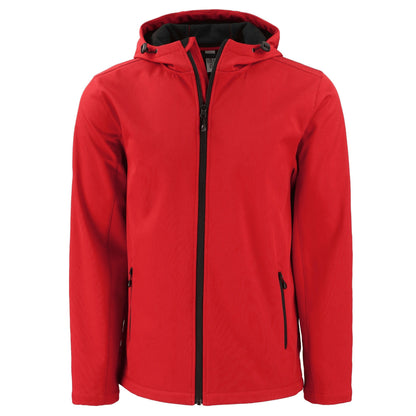 Clique by Cutter & Buck Outerwear S / Red/Black Clique by Cutter & Buck - Men's Tempo Recycled Softshell Hooded Jacket