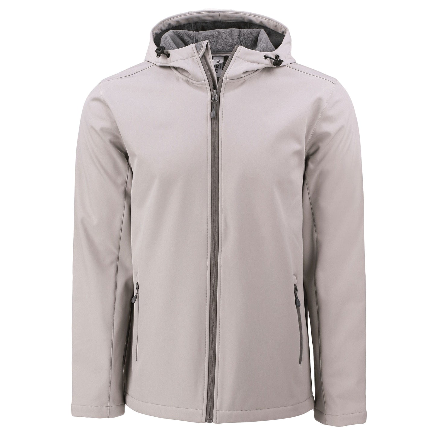 Clique by Cutter & Buck Outerwear S / Silver Grey/Pure Slate Clique by Cutter & Buck - Men's Tempo Recycled Softshell Hooded Jacket