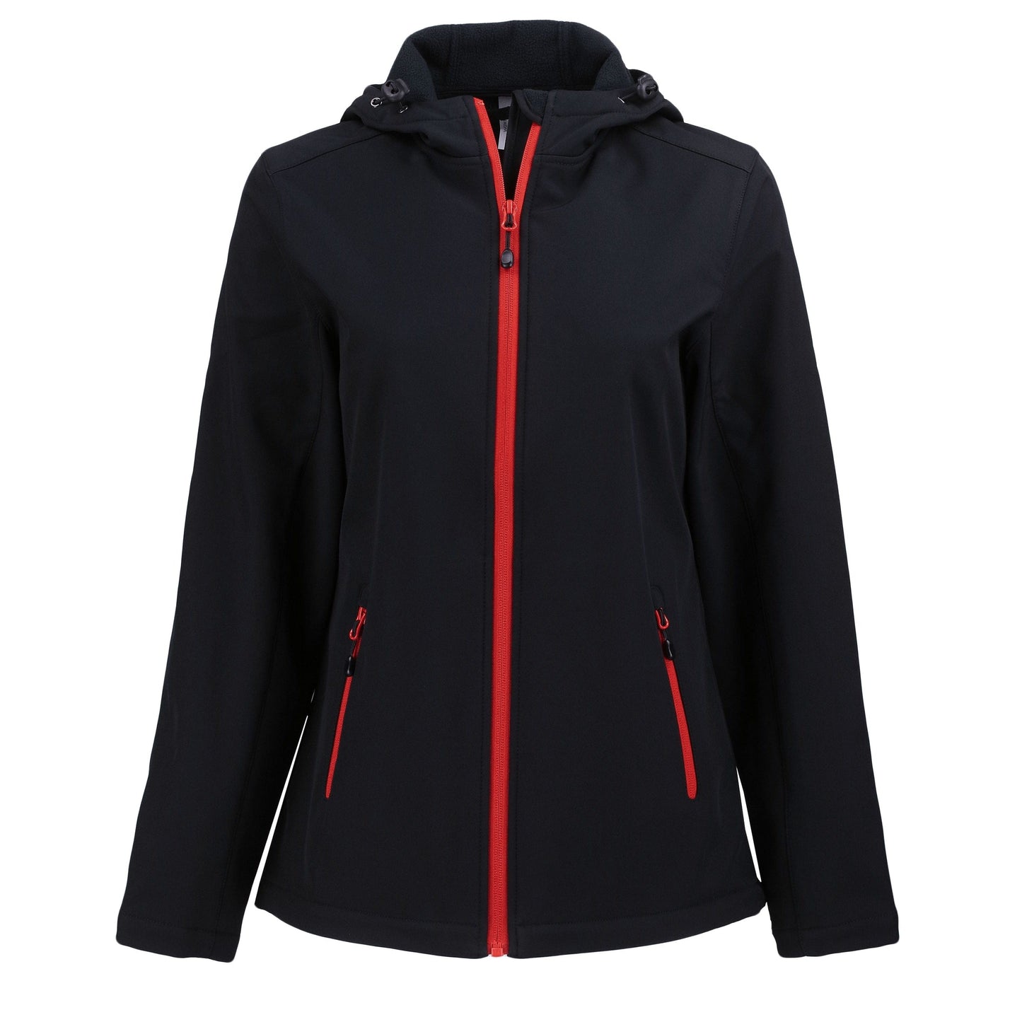 Clique by Cutter & Buck Outerwear XS / Black/Red Clique by Cutter & Buck - Women's Tempo Recycled Softshell Hooded Jacket