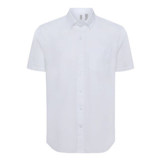 Clique by Cutter & Buck Woven Shirts S / White Clique by Cutter & Buck - Men's Hustle Recycled Short Sleeve Button Down