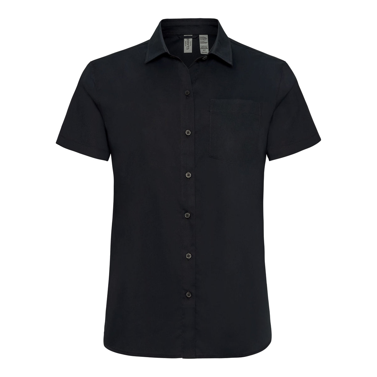 Clique by Cutter & Buck Woven Shirts XS / Black Clique by Cutter & Buck - Women's Hustle Recycled Short Sleeve Button Down