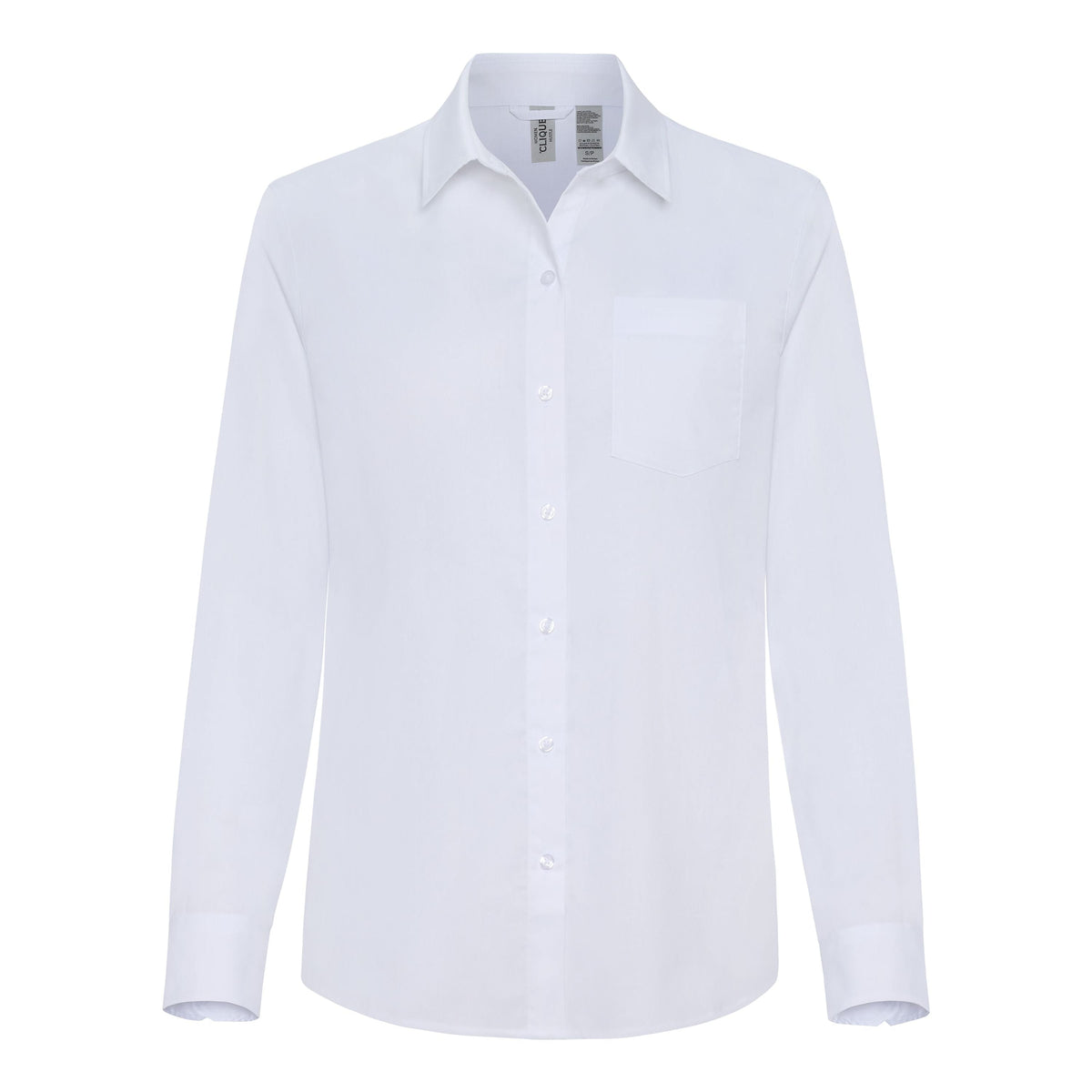 Clique by Cutter & Buck Woven Shirts XS / White Clique by Cutter & Buck - Women's Hustle Recycled Long Sleeve Button Down