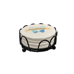 CoasterStone Accessories One Size / Black CoasterStone - Loop Holder Gift Set w/4 Tumbled Round Coasters