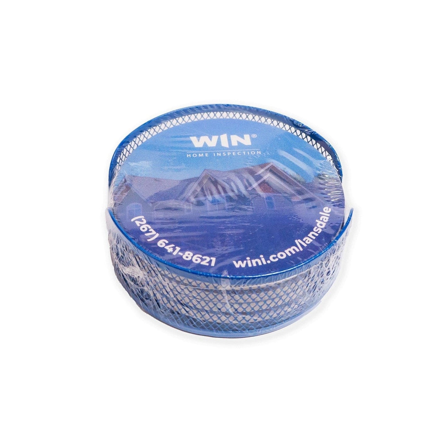 CoasterStone Accessories One Size / Light Blue CoasterStone - Mesh Holder Gift Set w/4 Round Coasters