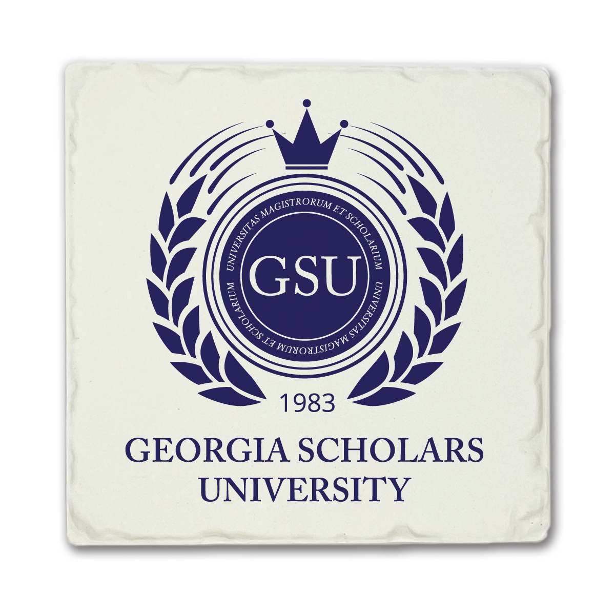 CoasterStone Accessories One Size / White/Beige Stone CoasterStone - 4" Tumbled Square Absorbent Stone Coasters in Bulk