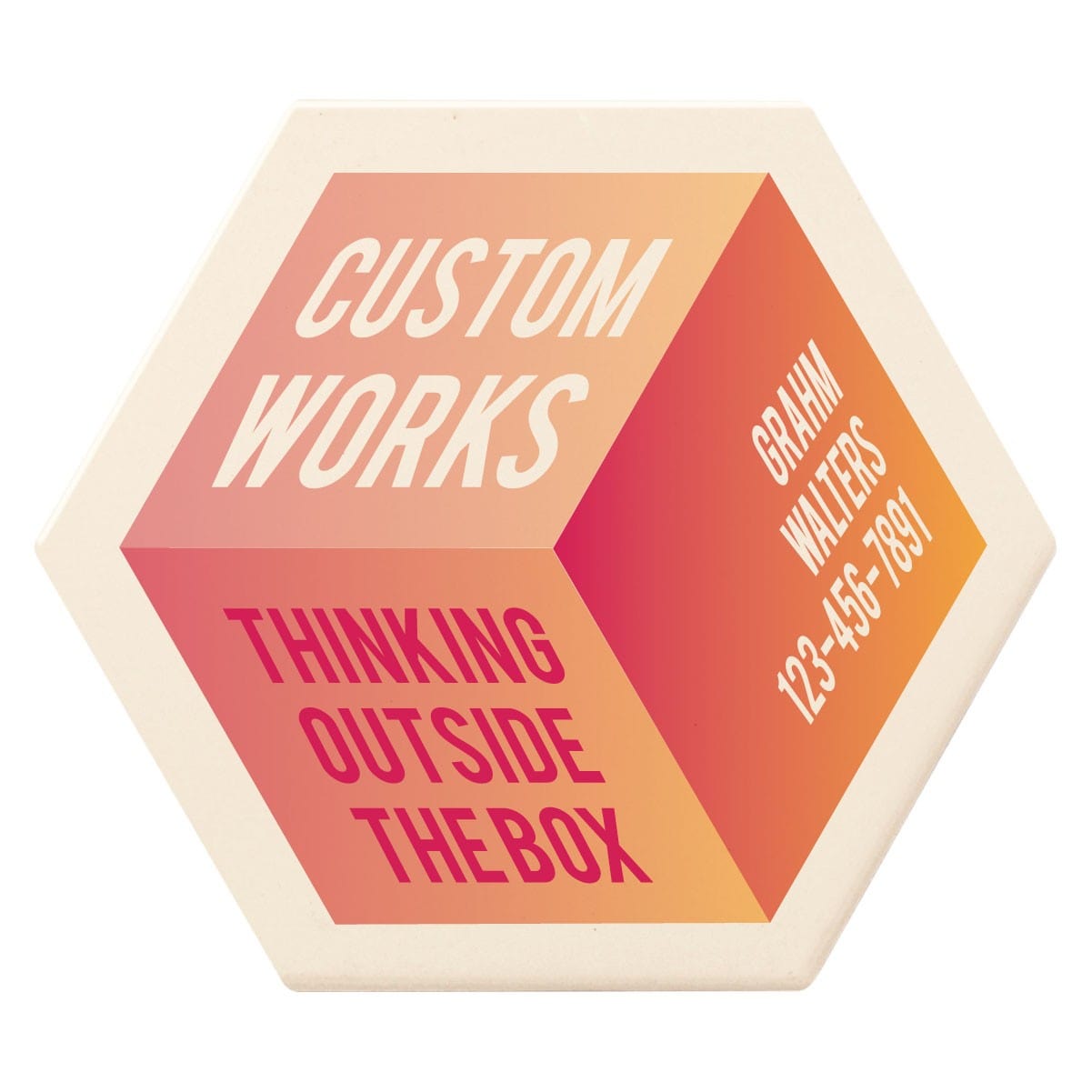 CoasterStone Accessories One Size / White/Beige Stone CoasterStone - Absorbent Single Stone Hexagon Coaster in Bulk