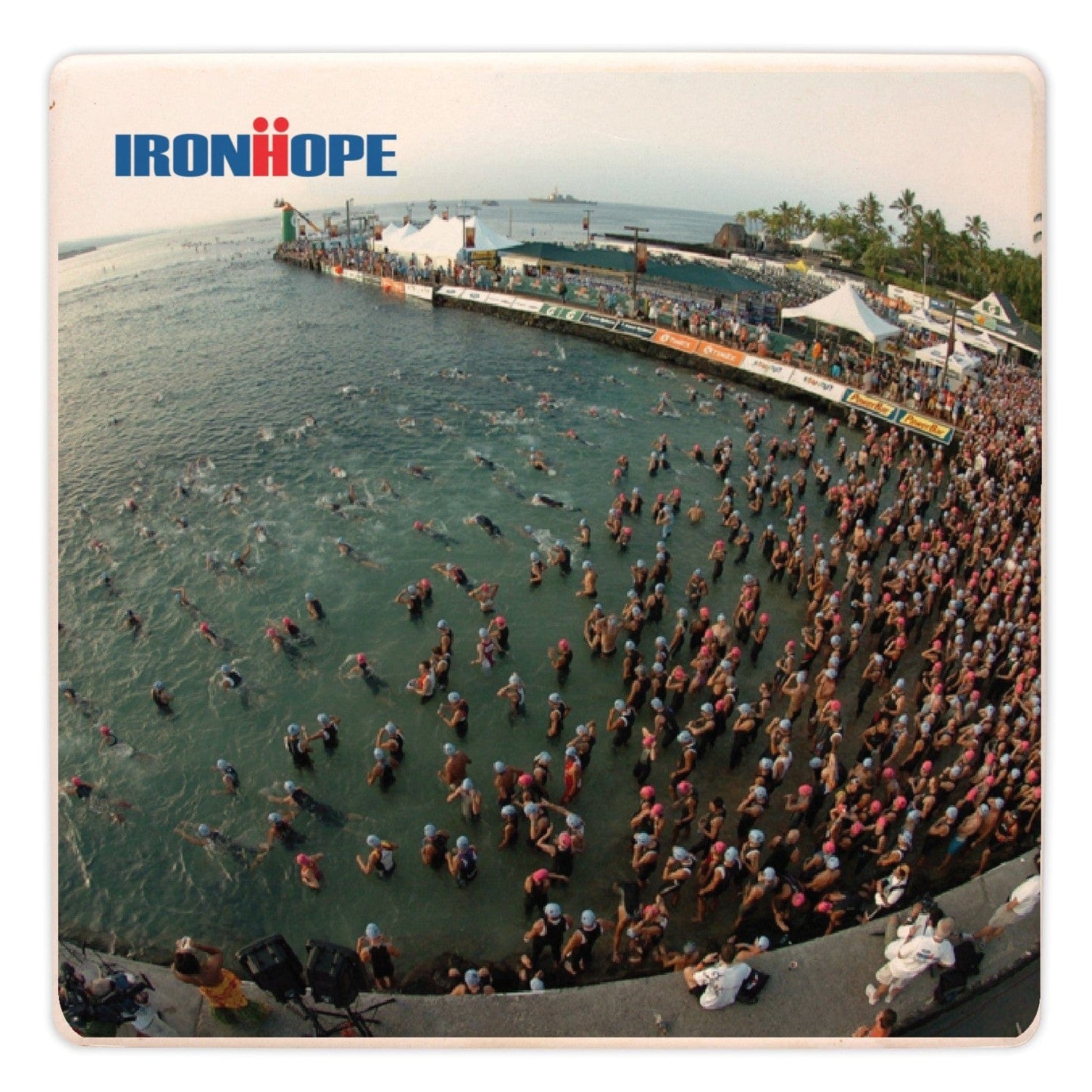 CoasterStone Accessories One Size / White/Beige Stone CoasterStone - Absorbent Single Stone Square Coaster in Bulk