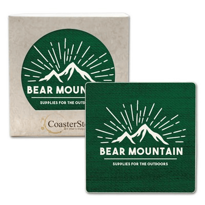 CoasterStone Home & Office One Size / White/Beige Stone CoasterStone - Absorbent Single Stone Square Coaster