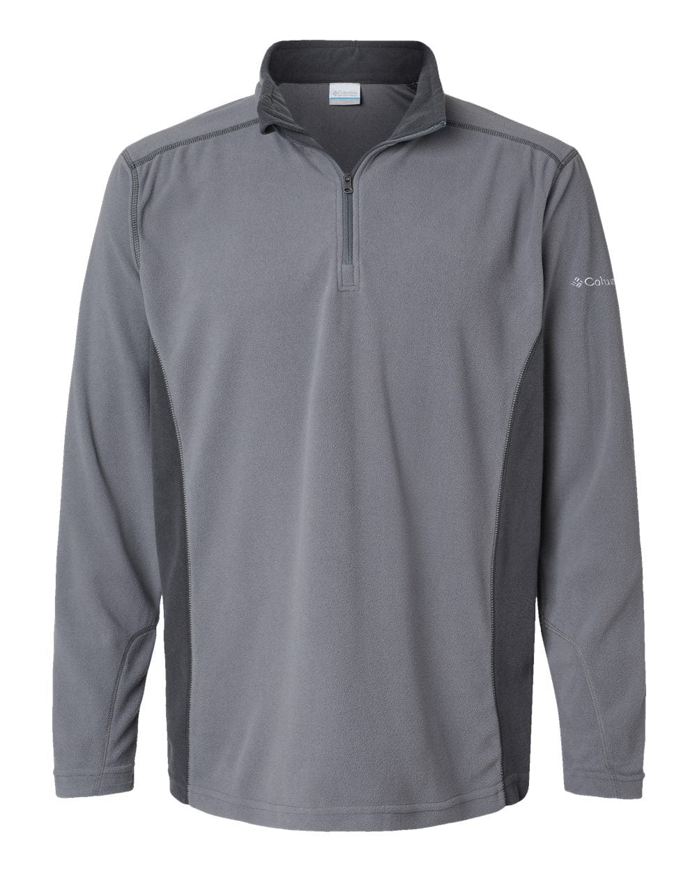 Columbia Fleece S / City Grey/Shark Columbia - Men’s Klamath Range™ II Half Zip Fleece Pullover (Sleeve Logo)
