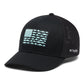 Columbia Headwear L/XL / Black/Black Columbia - PFG Mesh™ Fish Flag Ball Cap - High Crown