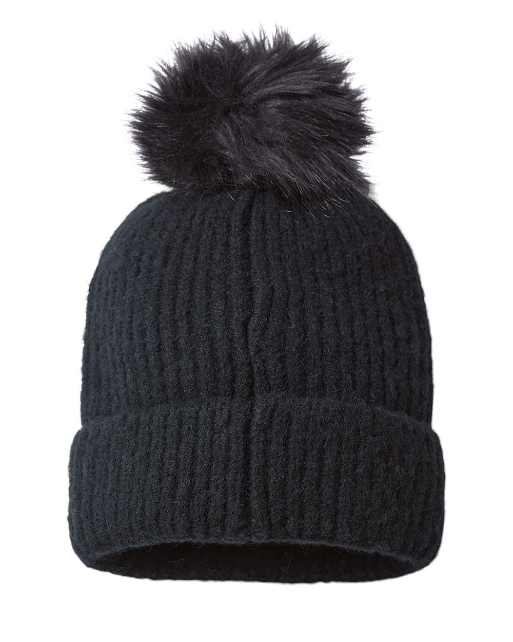 Columbia Headwear One Size / Black Columbia - Winter Blur™ Pom-Pom Cuffed Beanie
