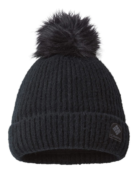 Columbia Headwear One Size / Black Columbia - Winter Blur™ Pom-Pom Cuffed Beanie