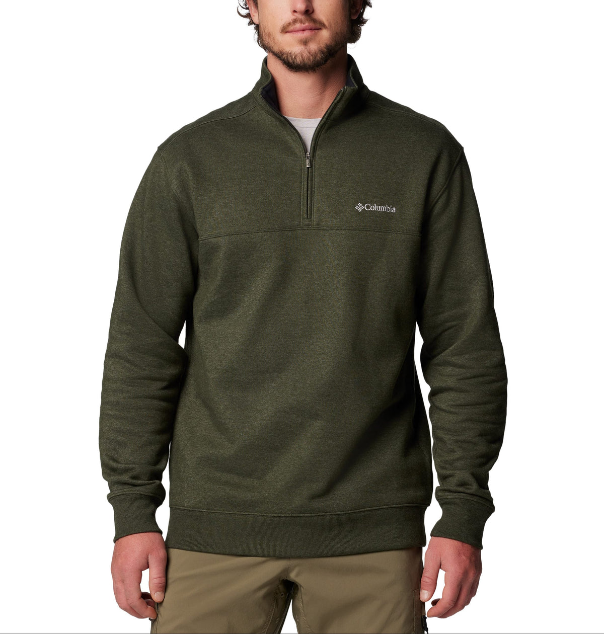 Columbia Layering S / Greenscape Heather Columbia - Men's Hart Mountain™ Half-Zip Sweatshirt