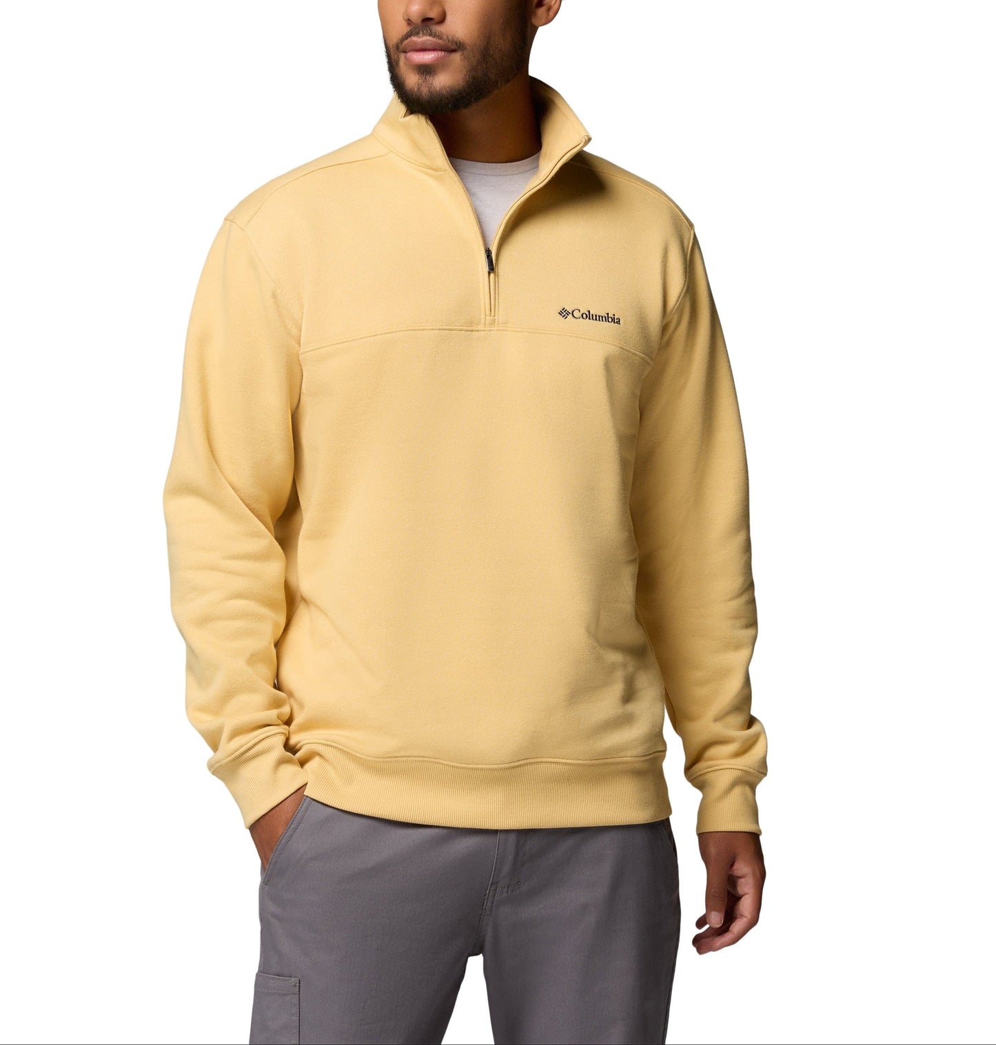 Columbia Layering S / Sand Dune Heather Columbia - Men's Hart Mountain™ Half-Zip Sweatshirt