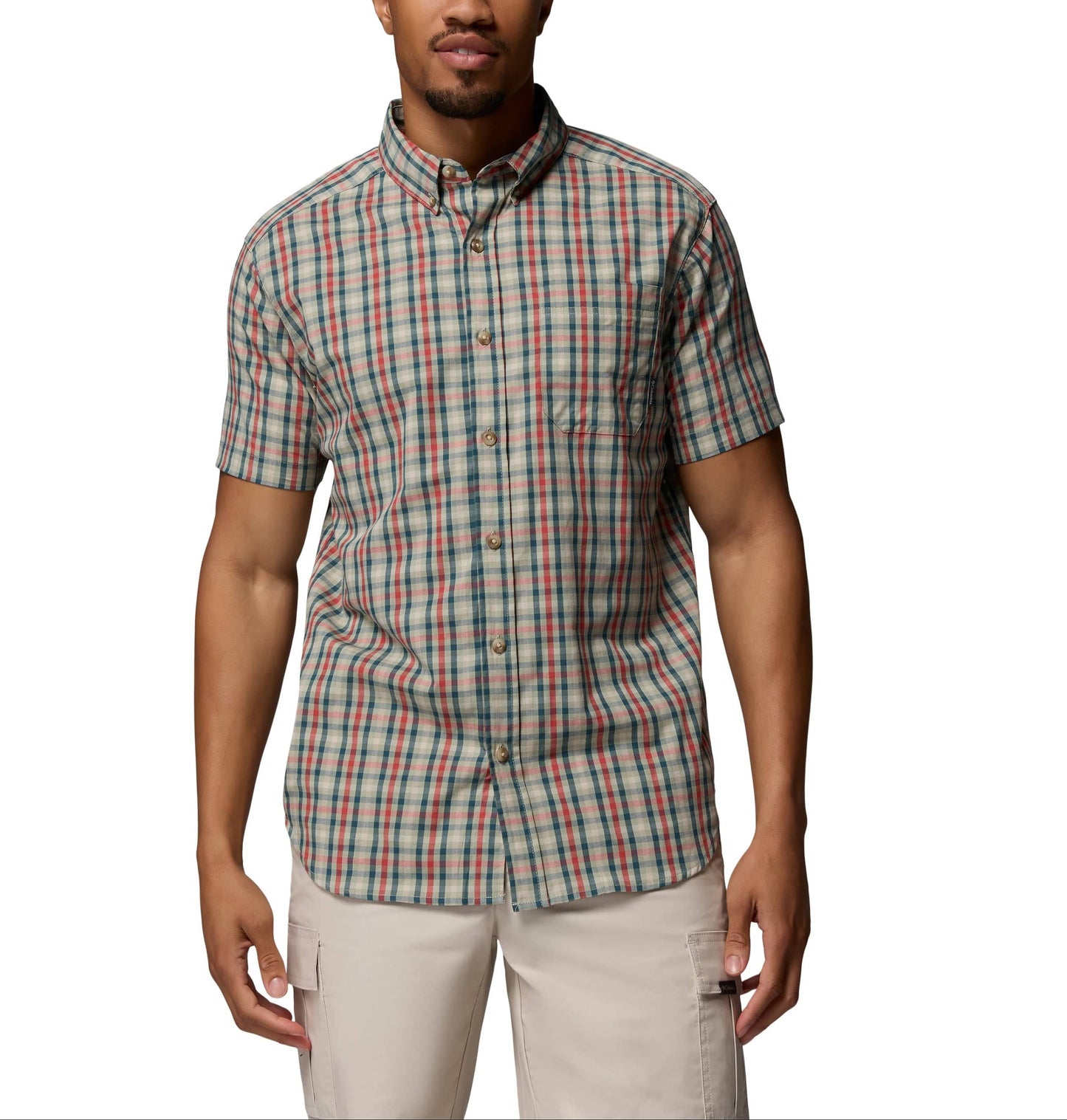 Columbia S / Washed Red/Rapid Rivers Gingham Columbia - Men's Rapid Rivers™ II Short Sleeve Shirt
