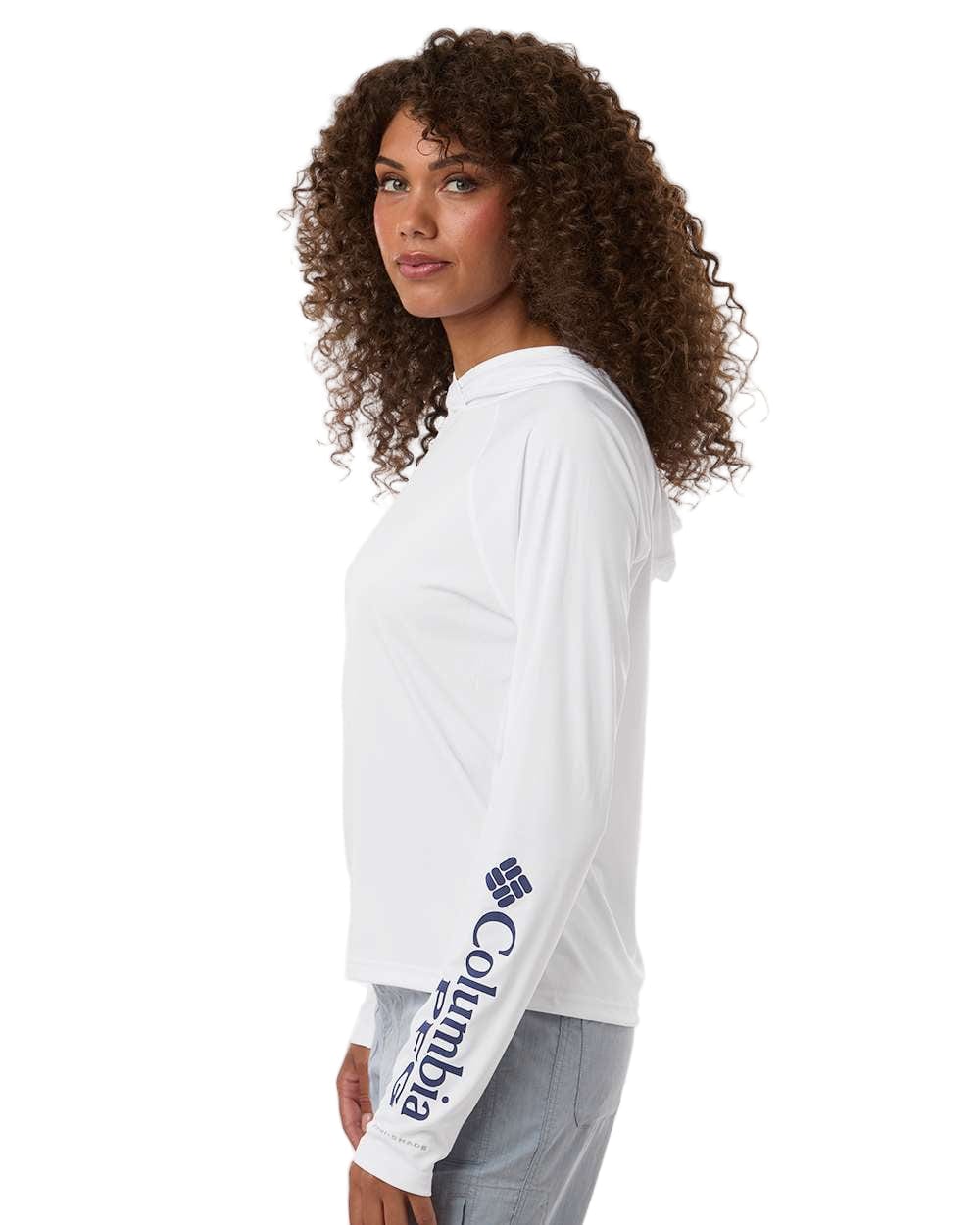 Columbia T-Shirts Columbia - Womens PFG Tidal Tee™ Hooded Long Sleeve (Sleeve Logo)