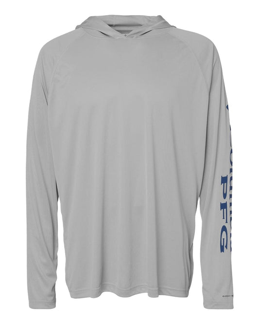 Columbia T-Shirts S / Cool Grey/Vivid Blue Columbia - Men's PFG Terminal Tackle™ Hoodie (Sleeve Logo)