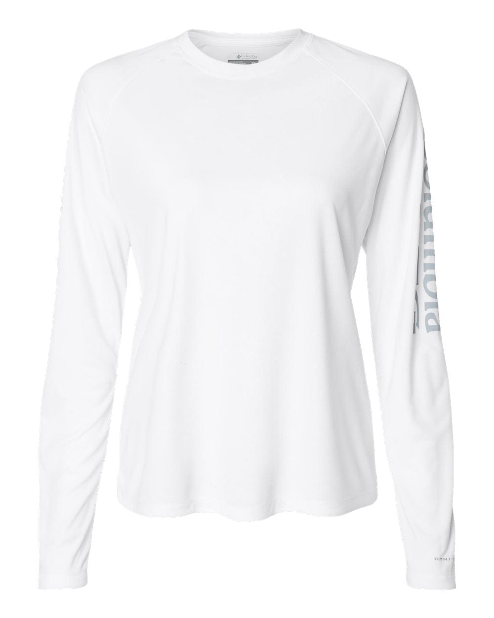 Columbia T-Shirts S / White/Cirrus Grey Columbia - Women’s PFG Tidal Tee™ II Long Sleeve Shirt (Sleeve Logo)