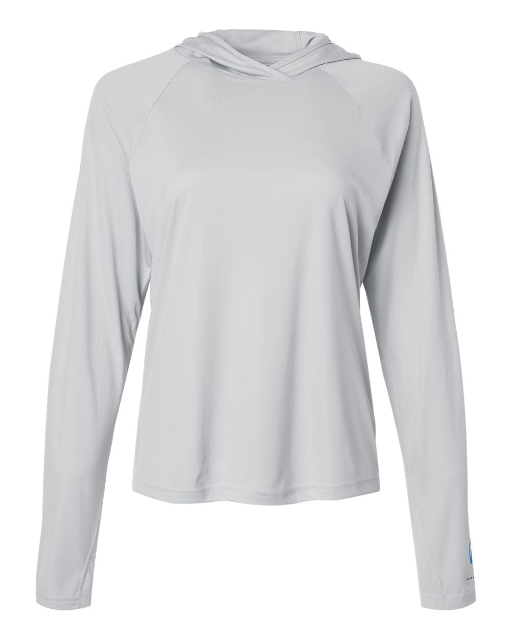 Columbia T-Shirts XS / Cool Grey/Vivid Blue Columbia - Womens PFG Tidal Tee™ Hooded Long Sleeve (Sleeve Logo)