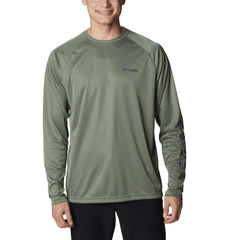 Columbia T-shirts XS / Cypress Heather/Carbon Columbia - Men's PFG Terminal Tackle™ Heather Long Sleeve Shirt