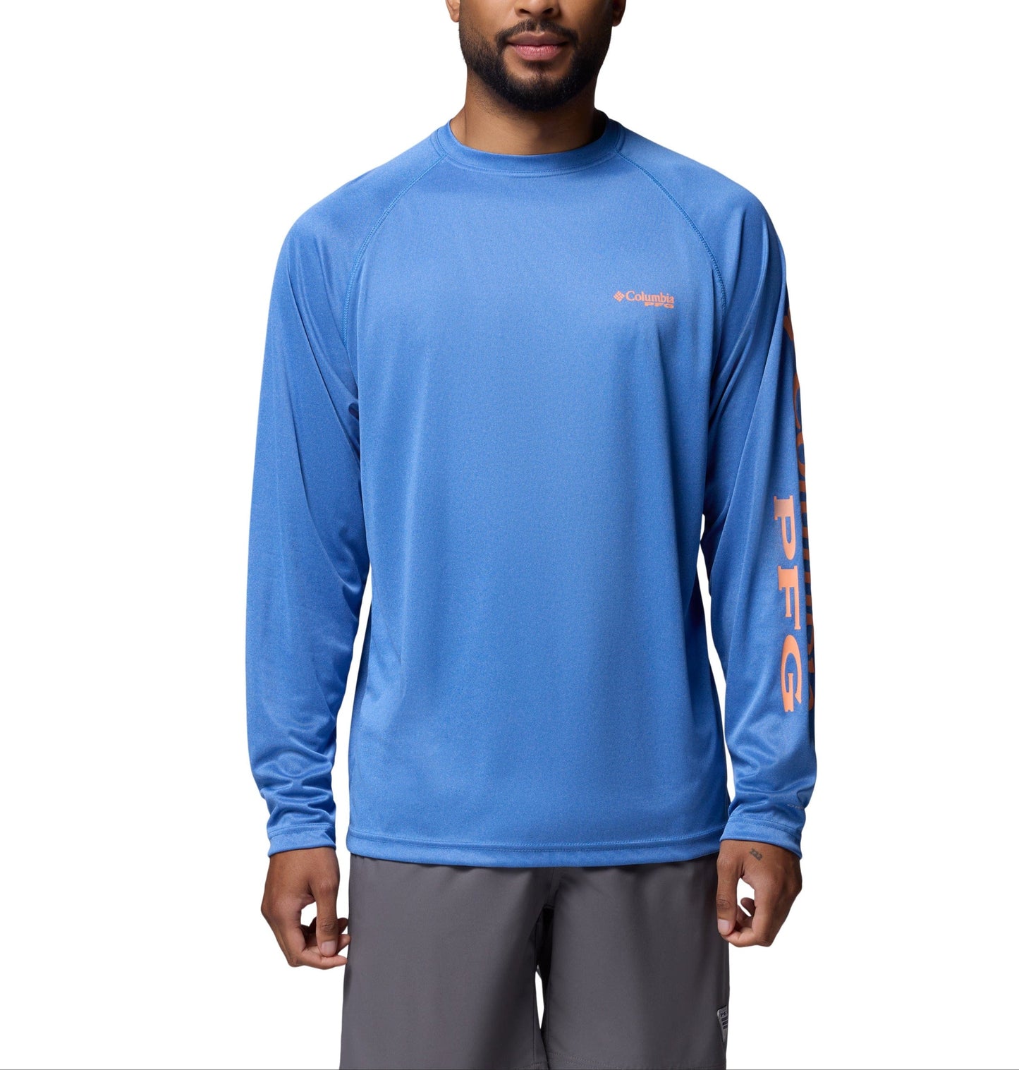 Columbia T-Shirts XS / Vivid Blue Heather/Bright Nectar Columbia - Men's PFG Terminal Tackle™ Long Sleeve Shirt