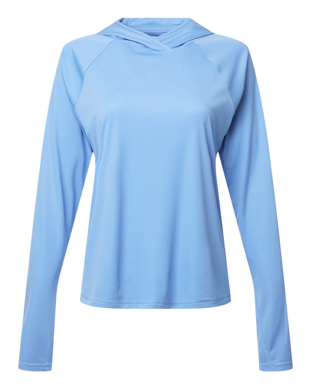 Columbia T-Shirts XS / White Cap Blue/White Columbia - Womens PFG Tidal Tee™ Hooded Long Sleeve (Sleeve Logo)