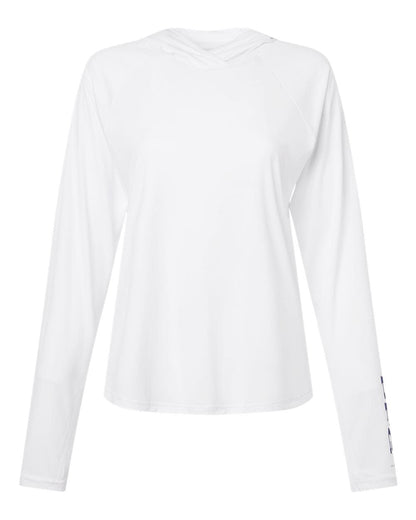 Columbia T-Shirts XS / White/Nightshade Columbia - Womens PFG Tidal Tee™ Hooded Long Sleeve (Sleeve Logo)