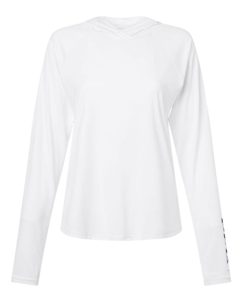 Columbia T-Shirts XS / White/Nightshade Columbia - Womens PFG Tidal Tee™ Hooded Long Sleeve (Sleeve Logo)