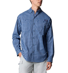 Columbia Woven Shirts XS / Collegiate Navy Gradient Check Columbia - Men's PFG Super Tamiami™ Long Sleeve Shirt