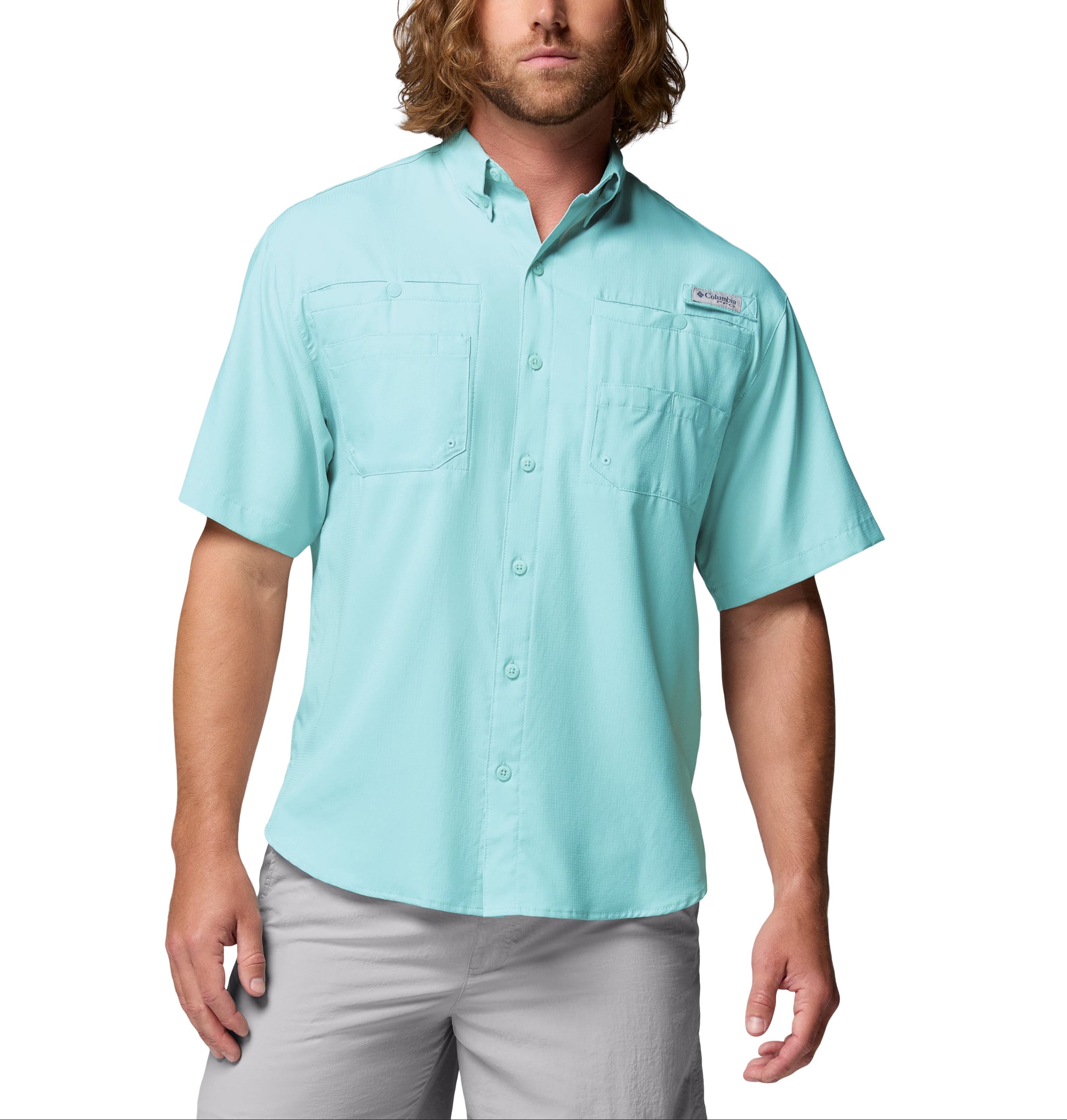 columbia dress shirts Columbia Men's Bahama II Long-Sleeve Shirt Embroidery Cool Gray / 2X Large