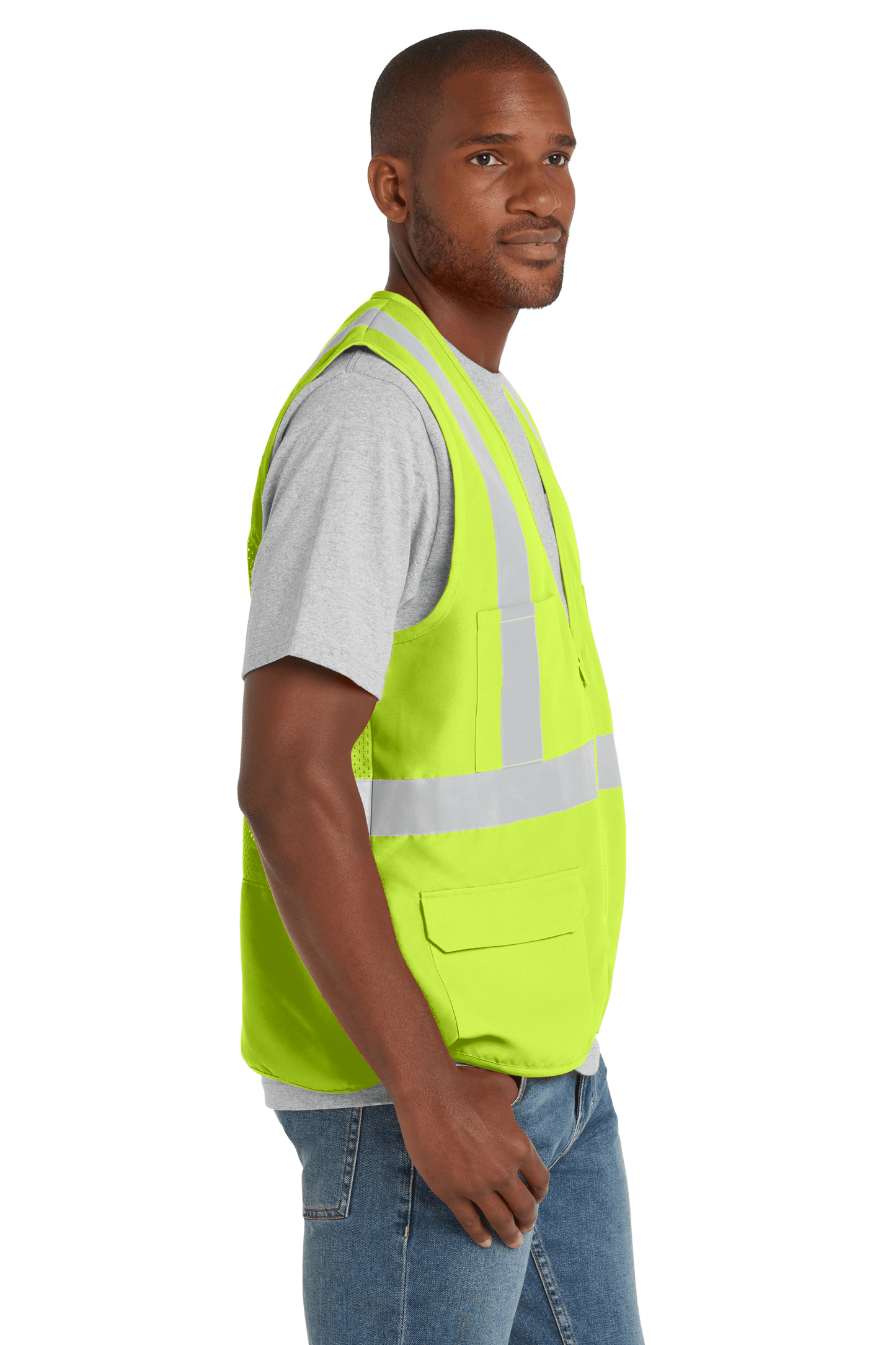 CornerStone Workwear Only CornerStone - Men's ANSI 107 Class 2 Mesh Back Safety Vest