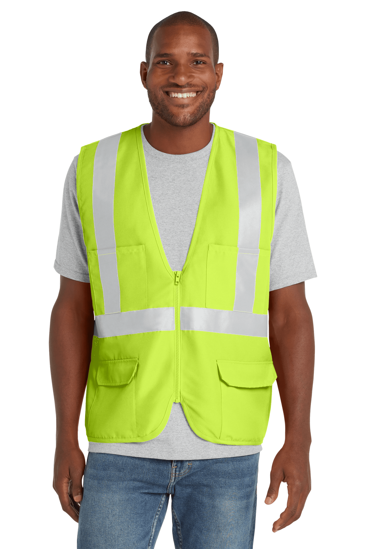 CornerStone Workwear Only CornerStone - Men's ANSI 107 Class 2 Mesh Back Safety Vest