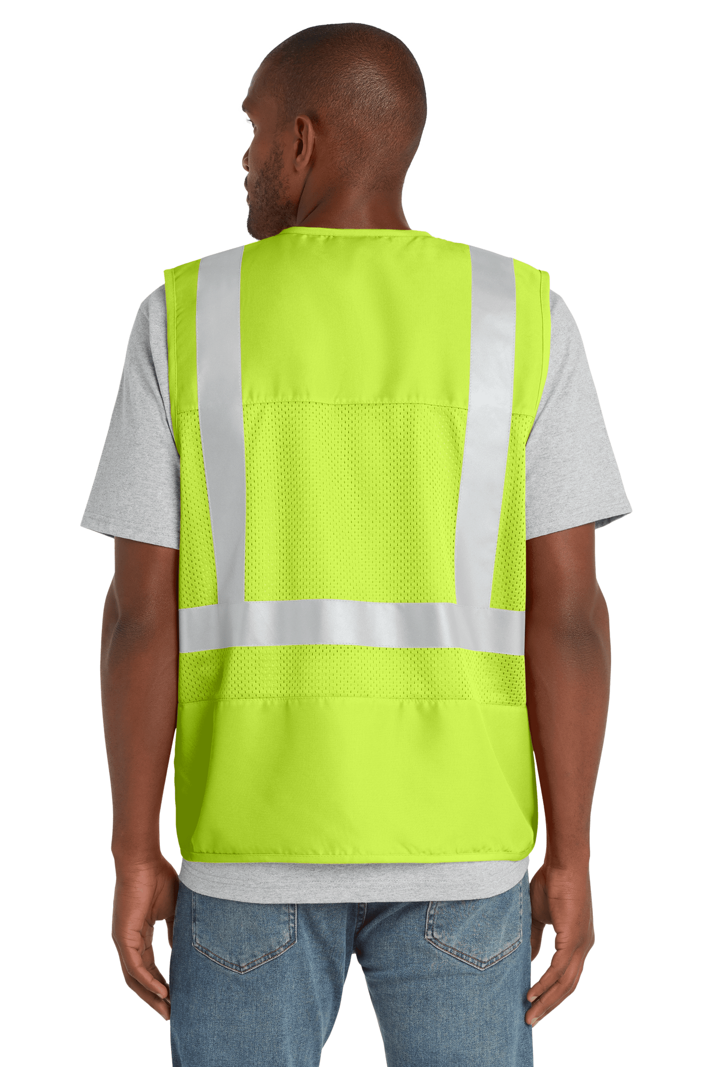 CornerStone Workwear Only CornerStone - Men's ANSI 107 Class 2 Mesh Back Safety Vest