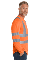 CornerStone Workwear Only CornerStone - Men's ANSI 107 Class 3 Long Sleeve Snag-Resistant Reflective T-Shirt